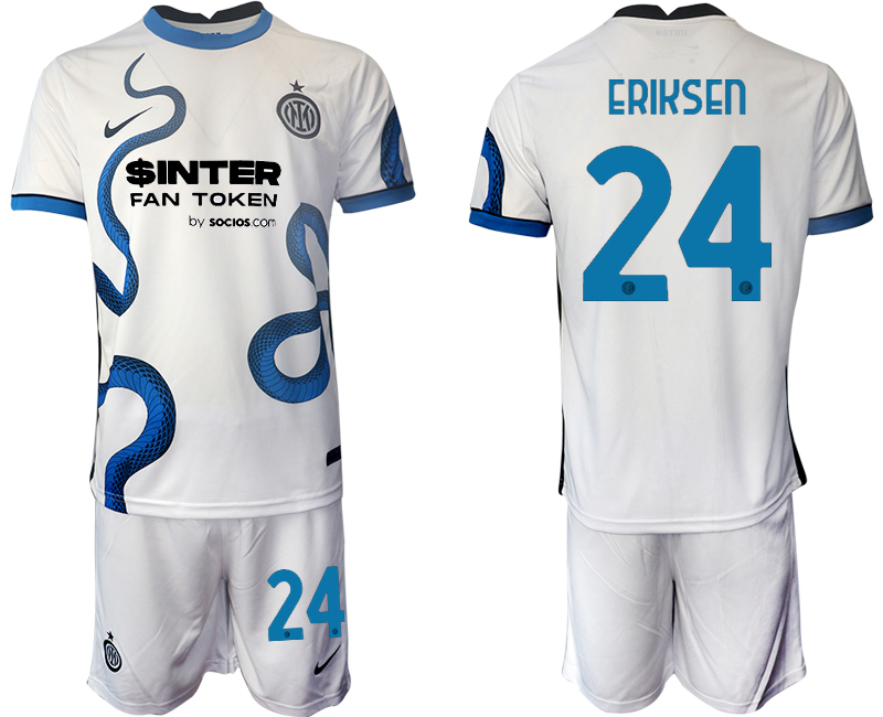 Men 2021-2022 Club Inter Milan away white #24 Soccer Jersey->inter milan jersey->Soccer Club Jersey